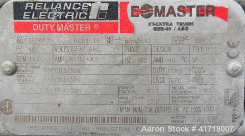 Used Dekker Vacuum Technologies AquaSeal Water-Sealed Liquid Ring Vacuum Pump System, model DVW0553KMN1-01, carbon steel. Single stage liquid ring pump, model DV0550B-KA2, rated 550 cfm at 29’’ Hg at...
