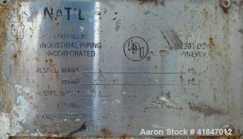 Used Apovac Vacuum System consisting of: (1) Vacuum pump, driven by a 30 hp motor. (1) Industrial Piping heat exchanger, (1) Industrial Piping pressure tank, and a control panel. Mounted on a carbon ...