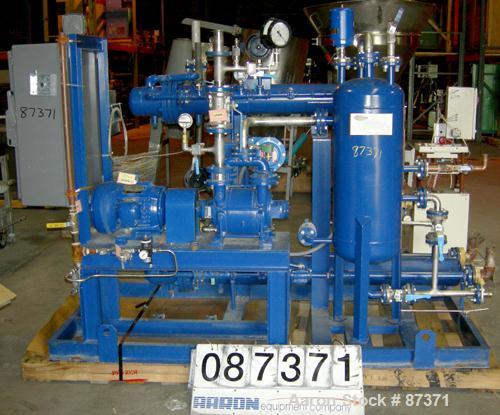 USED: Pro Flow vacuum system, designed for nitrogen removal fromcompounding tanks. Consists of (1) Sihi vacuum pump, model LPHY 40412,stainless steel, driven by a 7.5 hp, 3/60/230/460 volt, 1740 rpmm...
