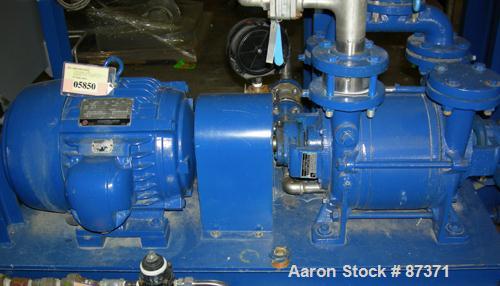 USED: Pro Flow vacuum system, designed for nitrogen removal fromcompounding tanks. Consists of (1) Sihi vacuum pump, model LPHY 40412,stainless steel, driven by a 7.5 hp, 3/60/230/460 volt, 1740 rpmm...