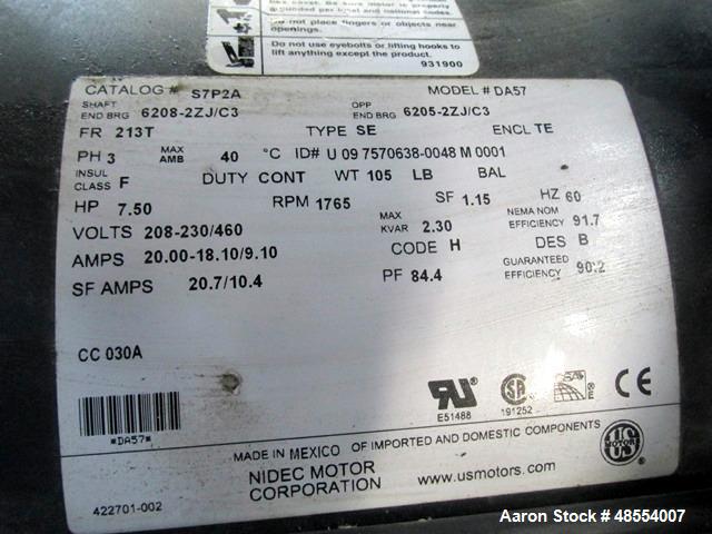 Used Quincy Vacuum Pump, Model QSVB7.5WNN3C