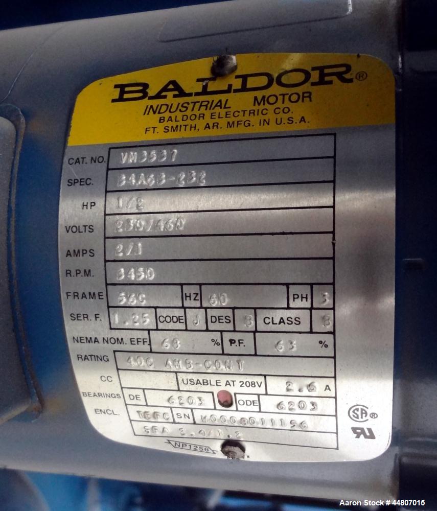 Used Quincy Compressor QSVI Series Rotary Screw Vacuum Pump, Model QSVI25ACN3A. Air cooled, nominal capacity 365 ACFM, base vacuum level 29.9 HgV, inlet connection 4". Driven by a 25hp, 3/60/230/460 ...