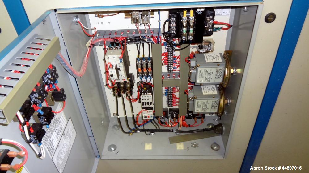 Used Quincy Compressor QSVI Series Rotary Screw Vacuum Pump, Model QSVI25ACN3A. Air cooled, nominal capacity 365 ACFM, base vacuum level 29.9 HgV, inlet connection 4". Driven by a 25hp, 3/60/230/460 ...