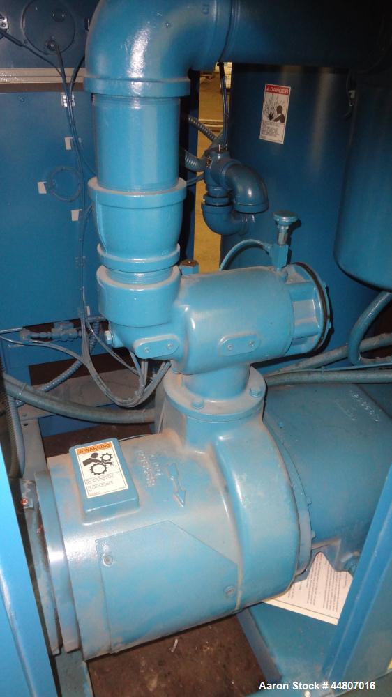 Used Quincy Compressor QSVI Series Rotary Screw Vacuum Pump, Model QSVI25ACN3A. Air cooled, nominal capacity 365 ACFM, base vacuum level 29.9 HgV, inlet connection 4". Driven by a 25hp, 3/60/230/460 ...