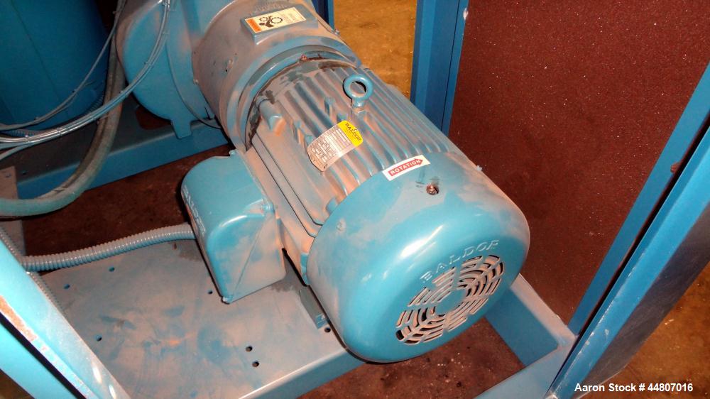 Used Quincy Compressor QSVI Series Rotary Screw Vacuum Pump, Model QSVI25ACN3A. Air cooled, nominal capacity 365 ACFM, base vacuum level 29.9 HgV, inlet connection 4". Driven by a 25hp, 3/60/230/460 ...