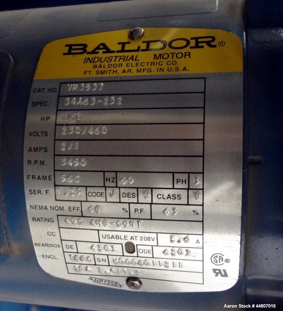 Used Quincy Compressor QSVI Series Rotary Screw Vacuum Pump, Model QSVI25ACN3A. Air cooled, nominal capacity 365 ACFM, base vacuum level 29.9 HgV, inlet connection 4". Driven by a 25hp, 3/60/230/460 ...