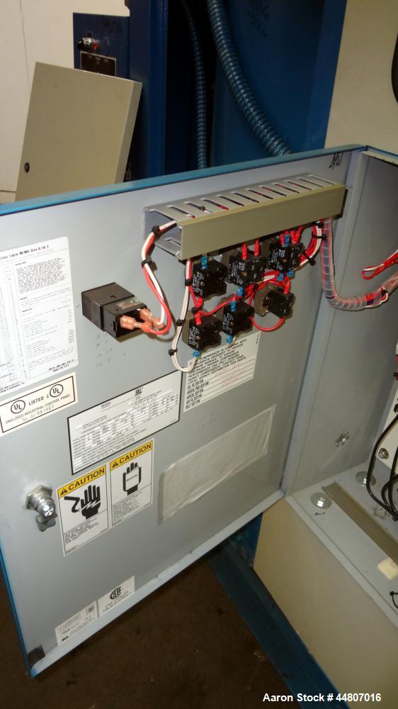 Used Quincy Compressor QSVI Series Rotary Screw Vacuum Pump, Model QSVI25ACN3A. Air cooled, nominal capacity 365 ACFM, base vacuum level 29.9 HgV, inlet connection 4". Driven by a 25hp, 3/60/230/460 ...