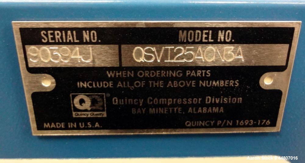Used- Quincy Compressor QSVI Series Rotary Screw