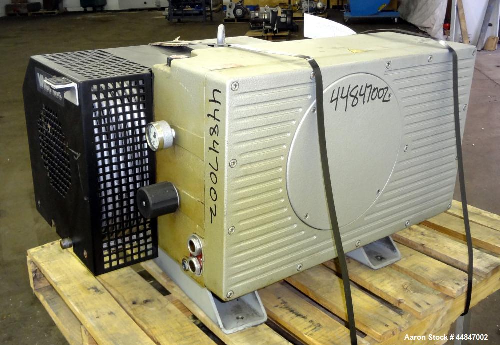 Used Rietschle VacFox Series Rotary Vane Vacuum Pump, Type VC300, Carbon Steel.  Rated 360 cubic meters an hour (211 cfm) at 0.5/10 mbar (7.2/145 psi).  Driven by a 10 hp, 3/60/208-230/460 volt, 1760...