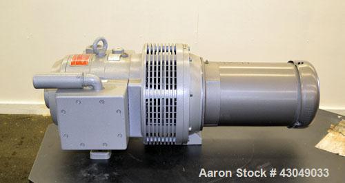 Unused- Rietschle Rotary Vane Vacuum Pump, Type VFT-80, Carbon Steel. Approximately 56 cfm. Driven by a 5 hp, 3/60/208-230/460 volt, 1725 rpm motor.