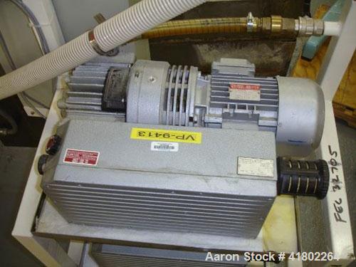 Used Rietschle Vacuum Pump System, Consisting of: (2) Rietschle Model VPC60 rotary vane vacuum pumps, 2.4 hp each, 277/400 volt, 10 mbar with reservoir tank, serial# 1302, Built 2000.