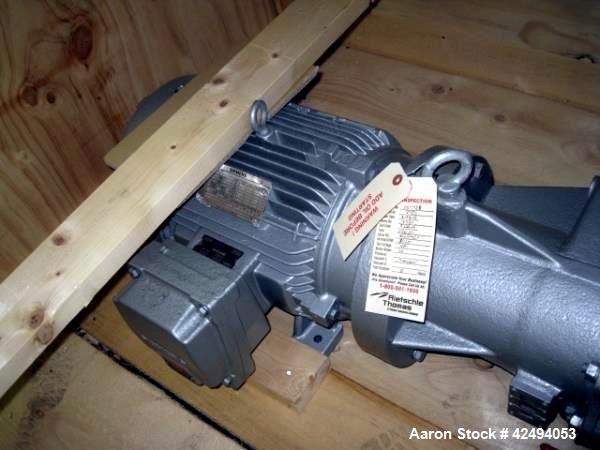 Used Rietschle liquid ring vacuum pump, model VSB-320-62, carbon steel construction, 188 CFM at 0.02 torr, with 10 hp, 460V motor, XP, direct driven, part # 57150010, job # SO126242, serial # 320-197...