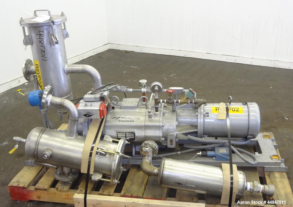 Used Rietschle Twister Series Dry Screw Vacuum Pump, Type VSB320, Carbon Steel.  Rated 188 cfm, end vacuum 0.02 Torr.  Driven by a 10 hp, 3/60/208-230/460 volt, 3430 rpm motor.  Includes a knock out ...