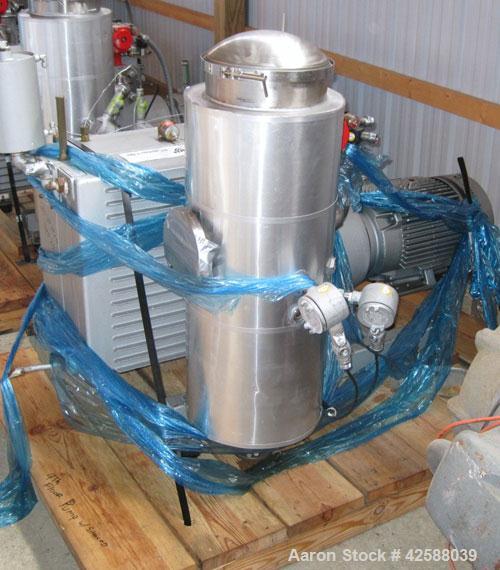Used Rietschle Oil Seal Vacuum Pump, type VWZ402-16M, carbon steel. Approximately 283 cfm at 0.375 torr- 0.5 mbar- 29.906’’ HG. Driven by a 20 hp, 1755 rpm motor.