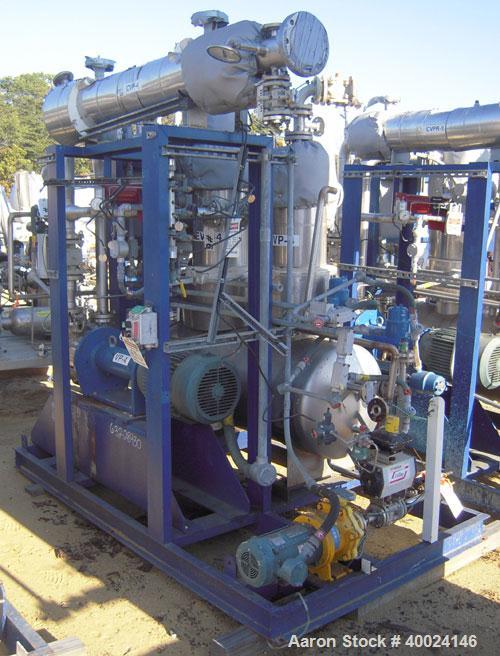 Used Rosenmund Apovac System, Hastelloy construction, consisting of: (1) Sulker Burckhardt liquid ring compressor, model PMZU2510H8, C-22. Single mechanical seal, 15 hp motor. (1) Kontro transfer pum...