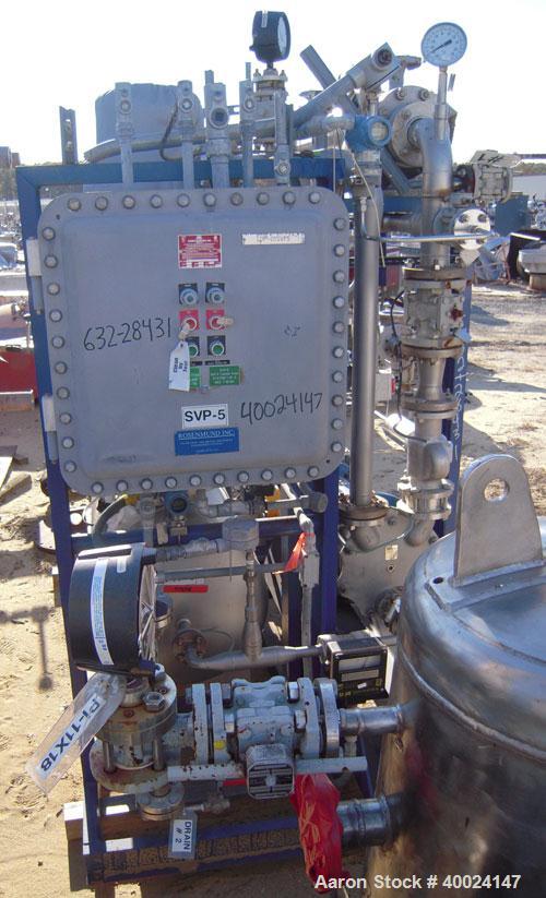 Used Rosenmund Apovac System, Hastelloy construction, consisting of: (1) Sulker Burckhardt liquid ring compressor, model PMZU2510H8, C-22. Single mechanical seal, 15 hp motor. (1) Kontro transfer pum...