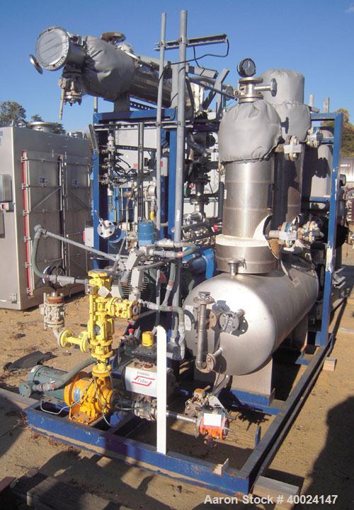 Used Rosenmund Apovac System, Hastelloy construction, consisting of: (1) Sulker Burckhardt liquid ring compressor, model PMZU2510H8, C-22. Single mechanical seal, 15 hp motor. (1) Kontro transfer pum...