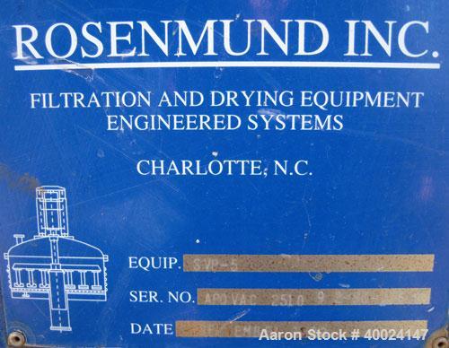 Used Rosenmund Apovac System, Hastelloy construction, consisting of: (1) Sulker Burckhardt liquid ring compressor, model PMZU2510H8, C-22. Single mechanical seal, 15 hp motor. (1) Kontro transfer pum...