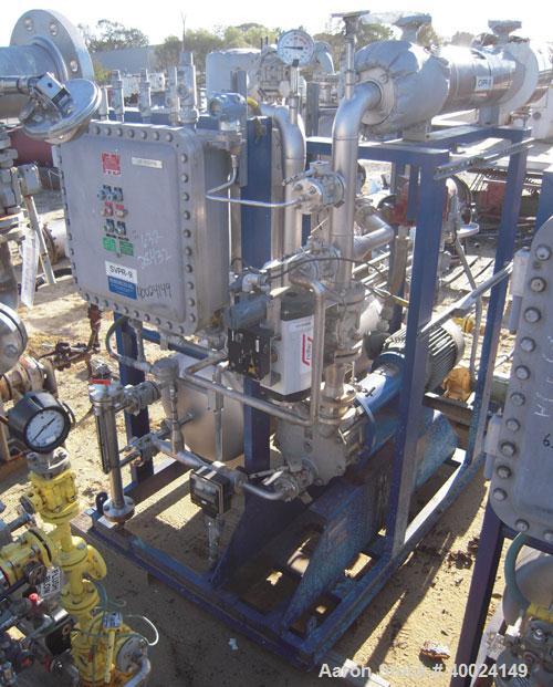 Used Rosenmund Apovac System, Hastelloy construction, consisting of: (1) Sulker Burckhardt liquid ring compressor, model PMZU2510H8, C-22. Single mechanical seal, 15 hp motor. (1) Kontro transfer pum...