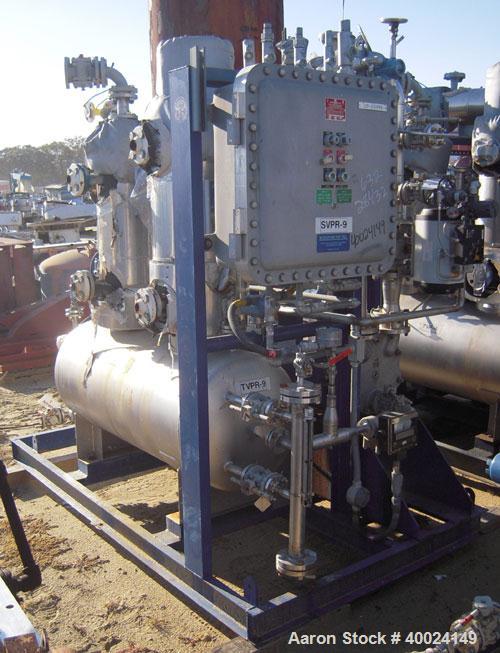 Used Rosenmund Apovac System, Hastelloy construction, consisting of: (1) Sulker Burckhardt liquid ring compressor, model PMZU2510H8, C-22. Single mechanical seal, 15 hp motor. (1) Kontro transfer pum...