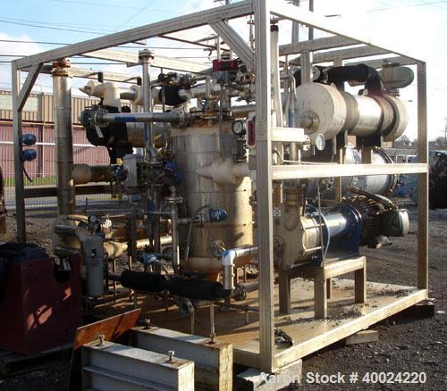 Used Rosenmund APOVAC Solvent Recovery Vacuum System, Hastelloy C22 construction with model PM20-3817-H88 Sulzer Burckhardt liquid ring vacuum pump with 60 hp, 460 volt XP motor, Feldmeier receiver, ...