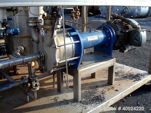 Used Rosenmund APOVAC Solvent Recovery Vacuum System, Hastelloy C22 construction with model PM20-3817-H88 Sulzer Burckhardt liquid ring vacuum pump with 60 hp, 460 volt XP motor, Feldmeier receiver, ...