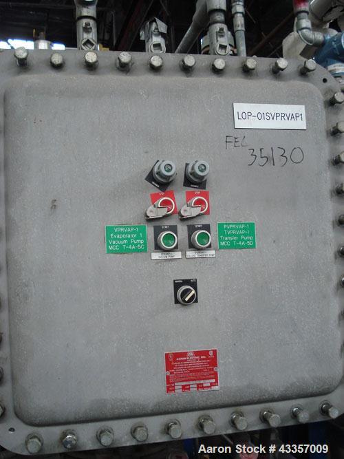 Used Rosenmund APOVAC Solvent Recovery System, 316 Stainless Steel. Consists of model PMZU 2510 D8 Sulzer Burckhardt liquid ring vacuum pump, 15 hp, 230/460 volt motor, xp, serial #53449, horizontal ...