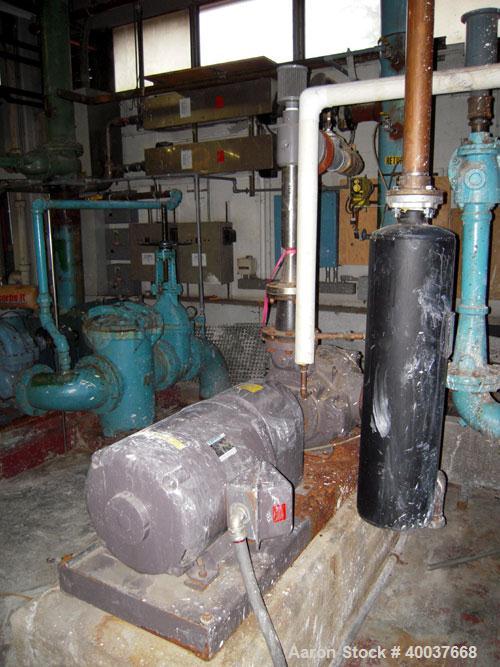 Used Nash Compressor, Model SC5, test #92U1218, driven by a 30 hp, 3/60/230/460 volt, 1175 rpm motor.