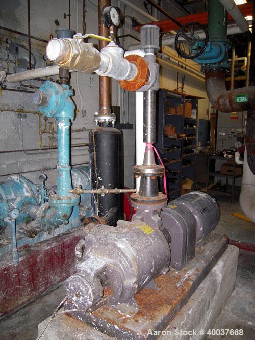 Used Nash Compressor, Model SC5, test #92U1218, driven by a 30 hp, 3/60/230/460 volt, 1175 rpm motor.