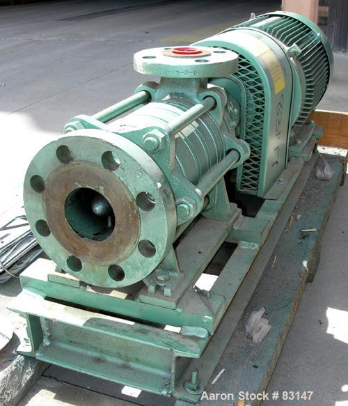 USED: Sihi Self-Priming Side Channel Vacuum Pump, model CEHQ-3603, carbon steel. Approximate capacity 52 cfm at 1450 rpm. 2" inlet, 1-1/2" outlet. Driven by a 7.5 hp, 3/60/208-230/460 volt, 1740 rpm ...
