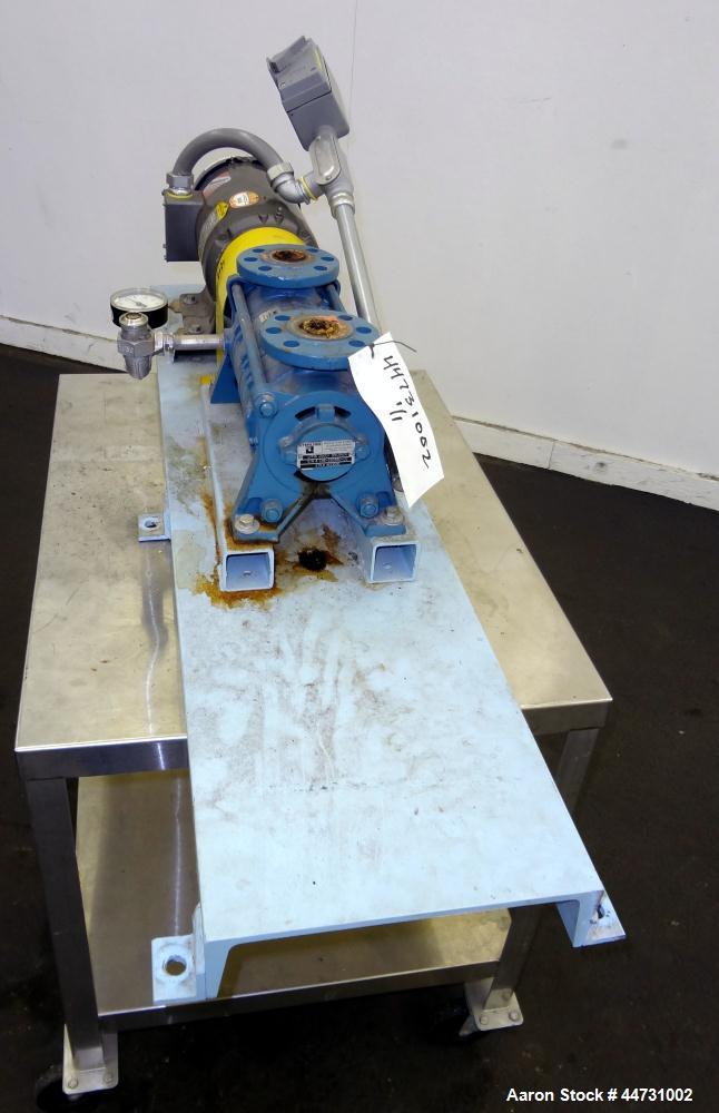 Used Sihi Liquid Ring Vacuum Pump, Model LPHA 25007 BN139010, Carbon Steel. 1-1/4" Inlet/outlet. Approximately 31 cfm at 20" Hg. Driven by a 3 hp, 3/60/208-230/460 volt, 3450 rpm motor. Base mounted.