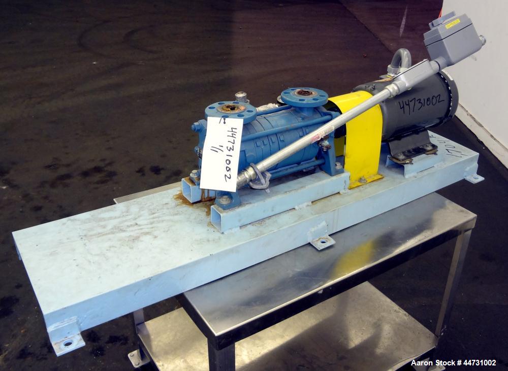 Used Sihi Liquid Ring Vacuum Pump, Model LPHA 25007 BN139010, Carbon Steel. 1-1/4" Inlet/outlet. Approximately 31 cfm at 20" Hg. Driven by a 3 hp, 3/60/208-230/460 volt, 3450 rpm motor. Base mounted.
