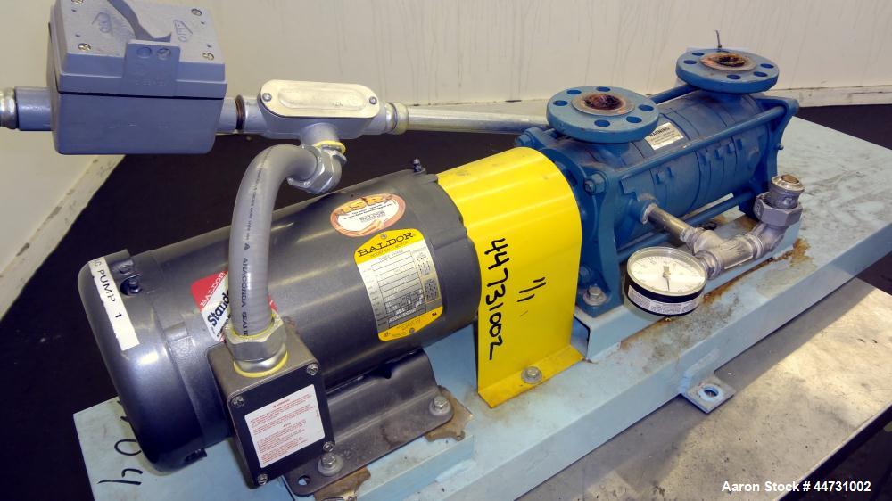 Used Sihi Liquid Ring Vacuum Pump, Model LPHA 25007 BN139010, Carbon Steel. 1-1/4" Inlet/outlet. Approximately 31 cfm at 20" Hg. Driven by a 3 hp, 3/60/208-230/460 volt, 3450 rpm motor. Base mounted.
