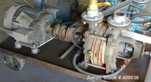 Used Sihi Liquid Ring Vacuum Pump, Model LPHB-3404, Carbon Steel. 1-1/2" inlet/outlet. Approximately 32 CFM at 24" HG. Driven by a 5 HP, 3/60/230/460 Volt, 1740 RPM motor. Requires a base.
