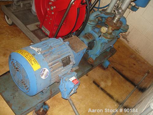 USED: Sihi liquid ring vacuum pump, model LPHR55312, carbon steel. 2" inlet/outlet. Approximate 130-199 cfm at 4" to 28.9" HG. Driven by a 15 hp, 3/60/208-230/460 volt motor. Base mounted.