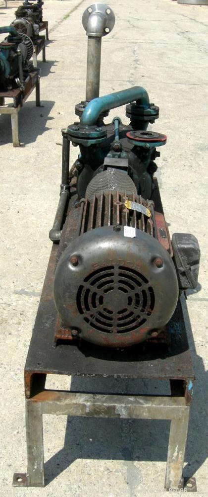 USED: Sihi liquid ring vacuum pump, model LPHR55320, carbon steel. 2" inlet/outlet with manifold. Approximate cfm 200 at 4" to 12" hg. Driven by a 20 hp, 3/60/230/460 volt, 1750 rpm motor. Frame moun...