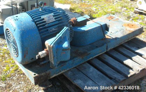 Used Sihi Liquid Ring Vacuum Pump, Model LPHY 70540, 316 Stainless Steel. 5" Inlet/outlet. Approximately 880 cfm at 4" HG. Mounted on a base. Includes a 25hp, 3/60/230/460 volt, 1170 rpm motor.