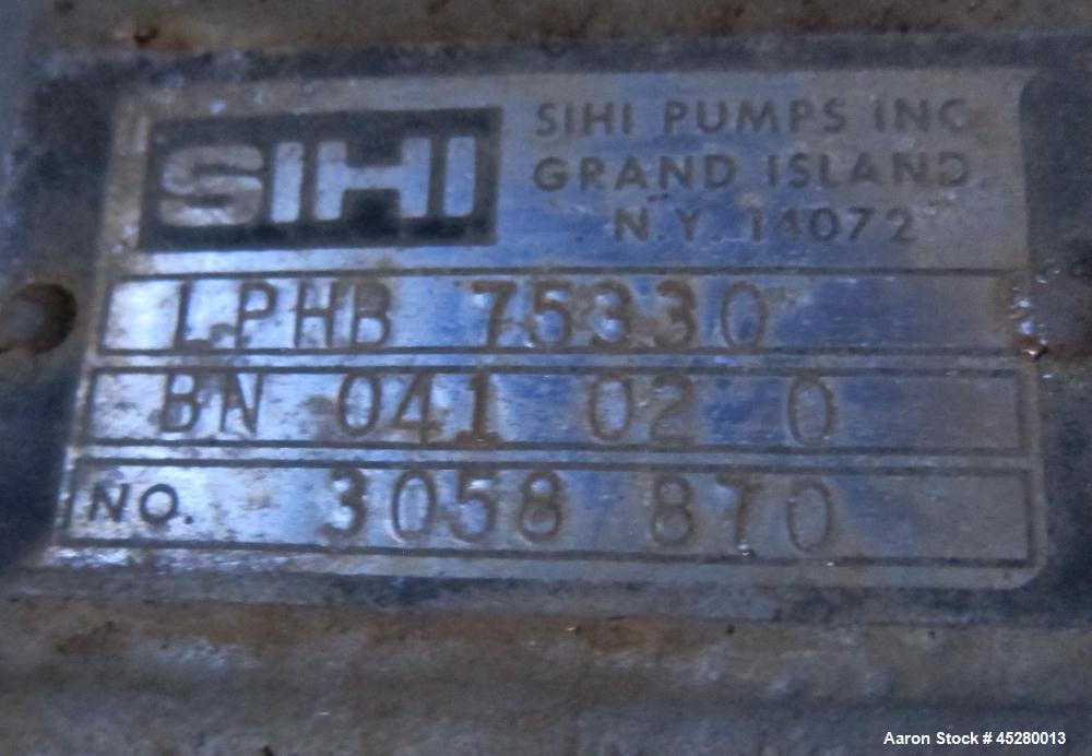 Used Carbon Steel SIHI Vacuum Pump, Model LPHB-75330