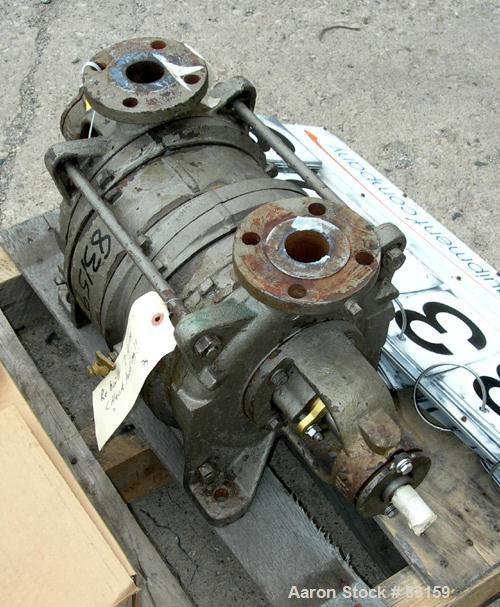 Used Sihi Liquid Rind Vacuum Pump, Carbon Steel. 1-1/2" inlet/outlet. Unit requires motor and base.