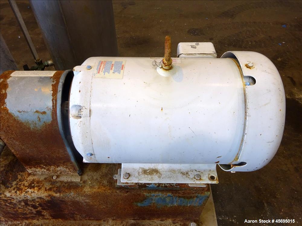 Used Squire-Cogswell Liquid Ring Two Stage Vacuum Pump, Type P512/CH41-215A, Stainless Steel. Nominal capacity 177 Cubic feet per minute. 2" Connections. Driven by a 15hp, 3/60/230/460 volt, 1760 rpm...
