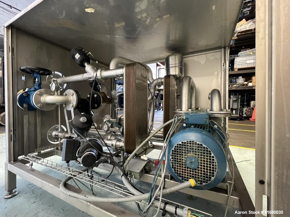 Used Skid Mounted Vacuum & Heat Exchange Process System | Liquid Ring Pump & Alfa Laval HX