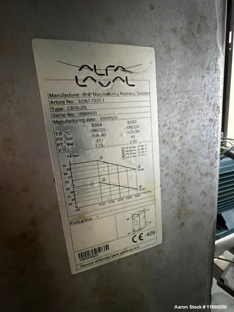 Used Skid Mounted Vacuum & Heat Exchange Process System | Liquid Ring Pump & Alfa Laval HX