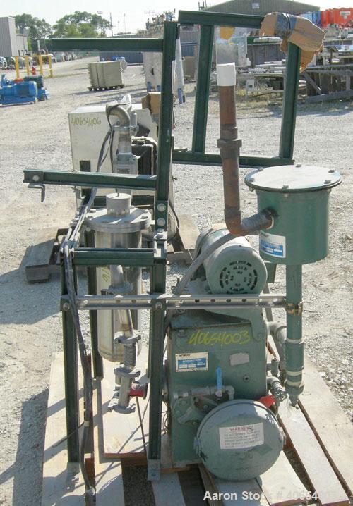 Used Carbon Steel Stokes Microvac Rotary Piston Vacuum Pump, model 148-10