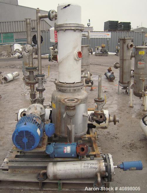 Used Apovac System Consisting Of: (1) Sulzer Burckhardt vacuum pump, model PMSH156-D2, 316 stainless steel, driven by a 10 HP, 3/60/230/460 Volt, 3515 RPM motor. (2) heat exchangers, and (1) 316 stai...