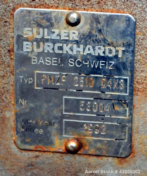 Used- Stainless Steel Sulzer Burckhardt Apovac System, Type PMZF-2510