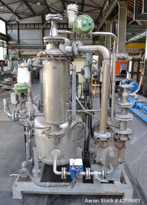 Used Sulzer Burckhardt Apovac System, Type PMZH-48-961, Stainless Steel. Consisting of: (1) Sulzer Burckhardt vacuum pump, model PMH 2510 D2X3, serial #48025. Approximate capacity 50-135 cubic meters...