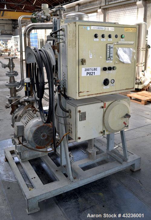 Used Sulzer Burckhardt Apovac System, Type PMZH-48-961, Stainless Steel. Consisting of: (1) Sulzer Burckhardt vacuum pump, model PMH 2510 D2X3, serial #48025. Approximate capacity 50-135 cubic meters...