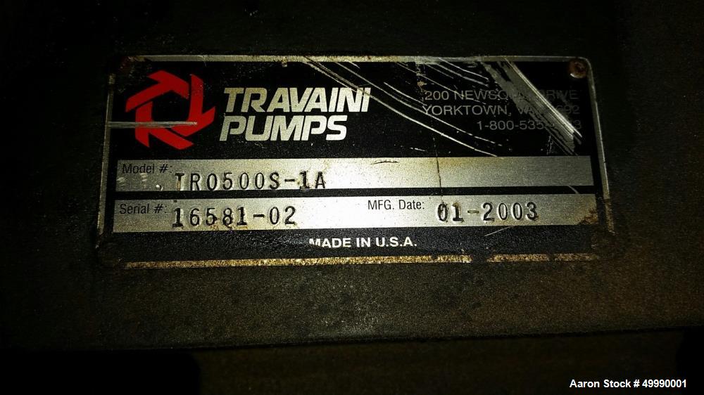 Used Travaini Model TR0500S-1A Vacuum Pump