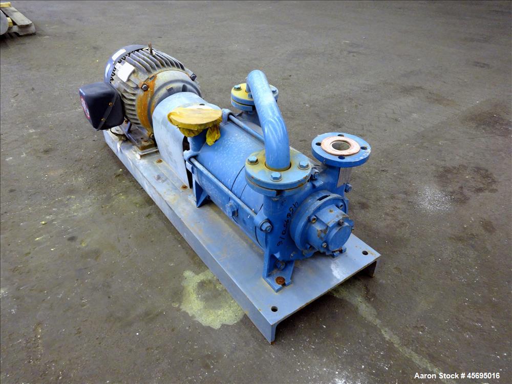 Used Travaini Liquid Ring Two Stage High Vacuum Pump, Model TRHB 50-420/C/A3, 3