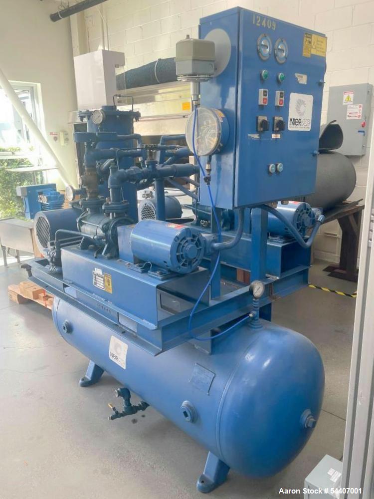 Used Travaini TRHE 32-45/C/RZ Liquid Ring Vacuum Pump – CO2 Roughing Pump System with Intervac Booster